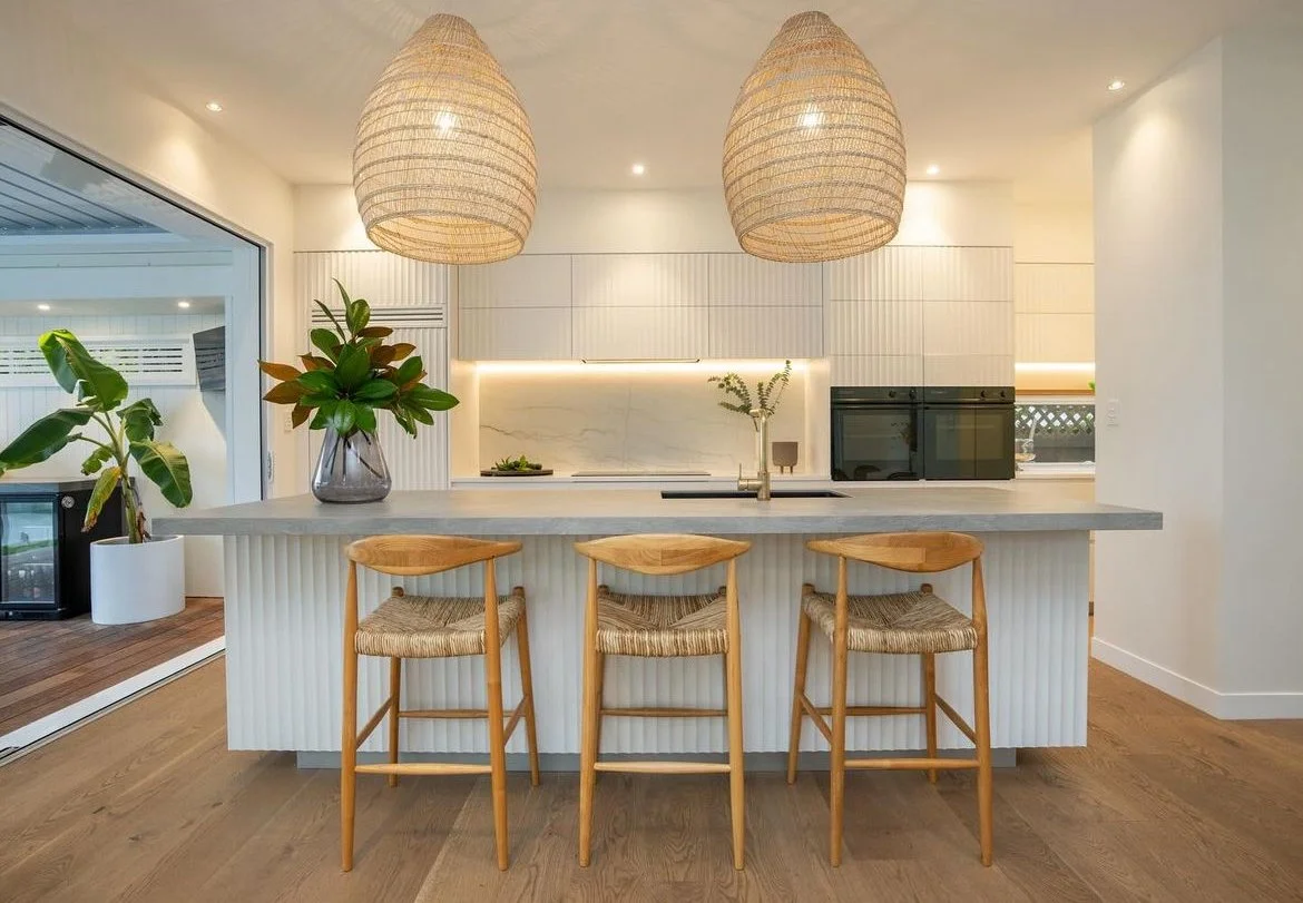 Modern kitchen with LED pendant lighting by CPS