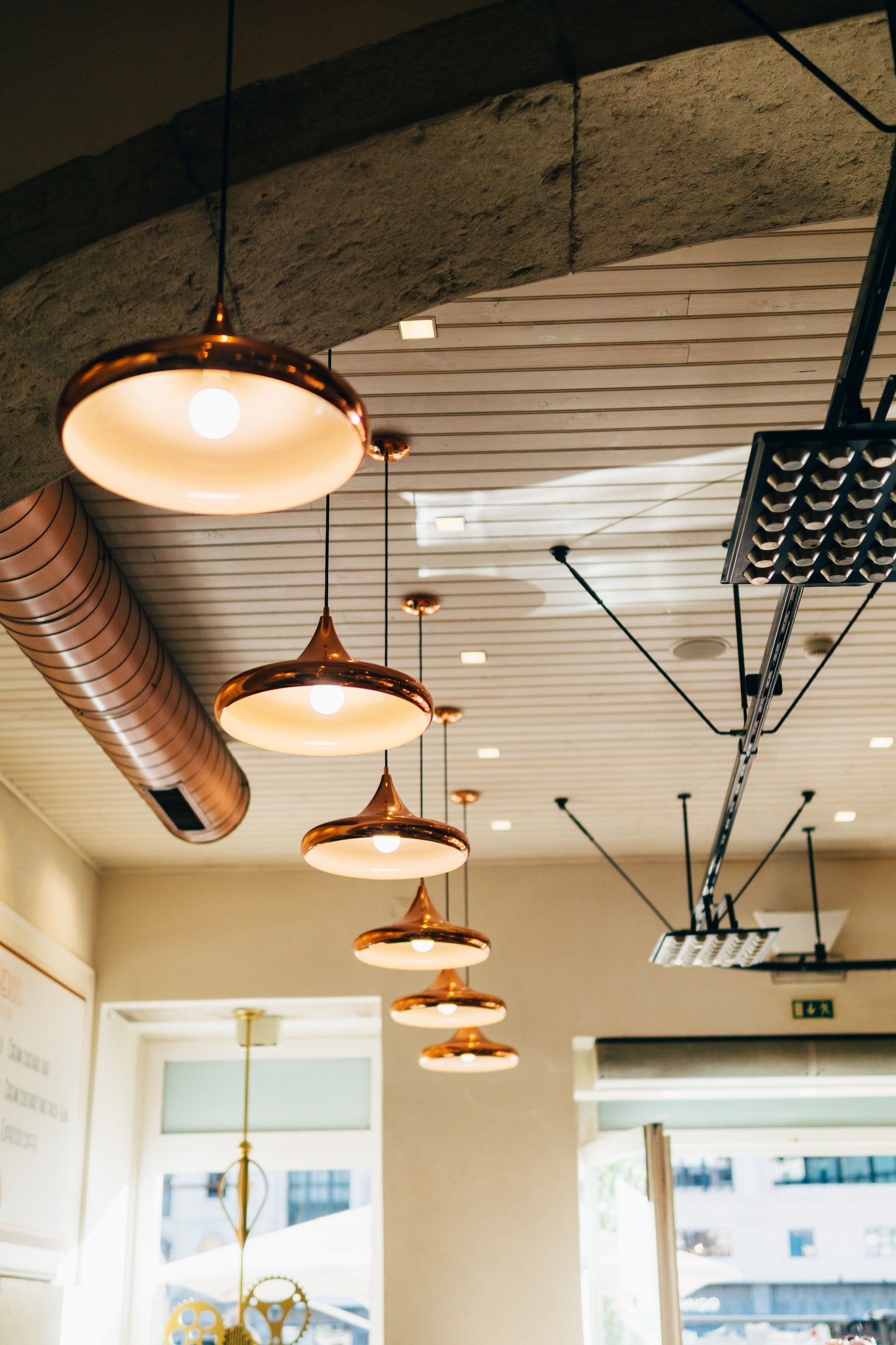 Ambient cafe lighting